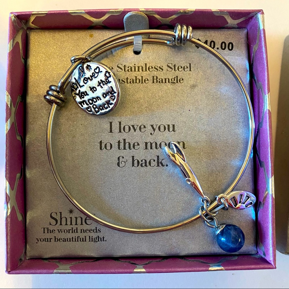 Love you to the moon and back bangle